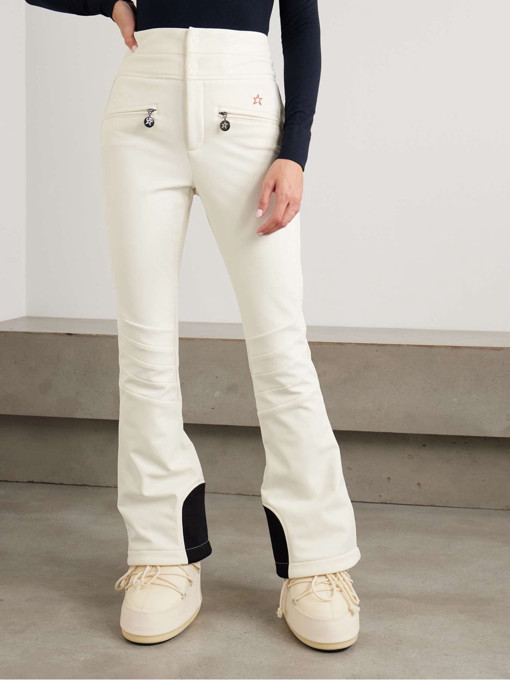 Perfect Moment Aurora Embroidered Bootcut Ski Pants in White NWT